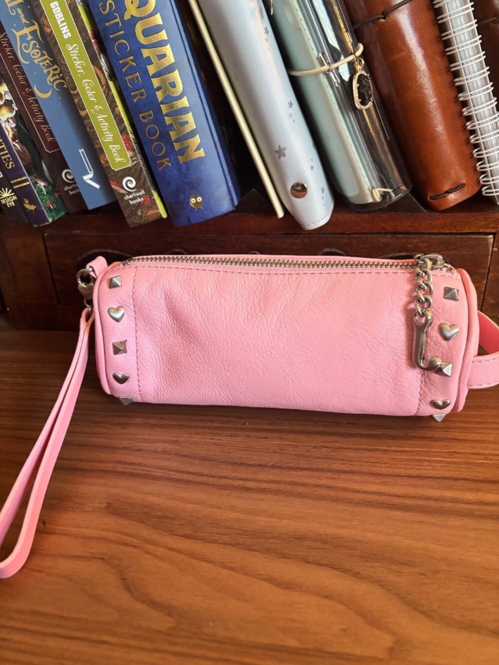Vintage Juicy Couture Barrel Bag Charm Small Purse Pink Leather Y2K